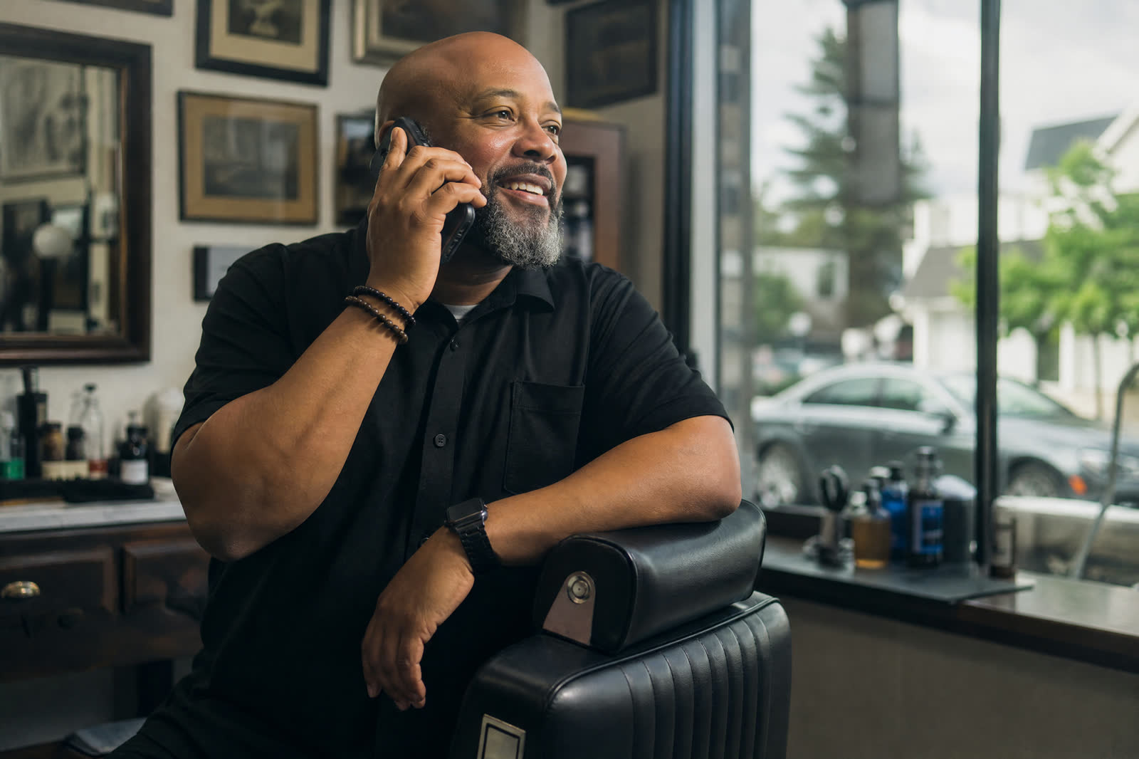 Business owner taking the call